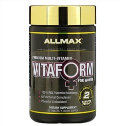 ALLMAX Nutrition, Vitaform, мультивитамин премиального качества для женщин, 60 таблеток