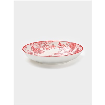 Тарелка Botanica, d=18.5 см, фарфор, белая, красная