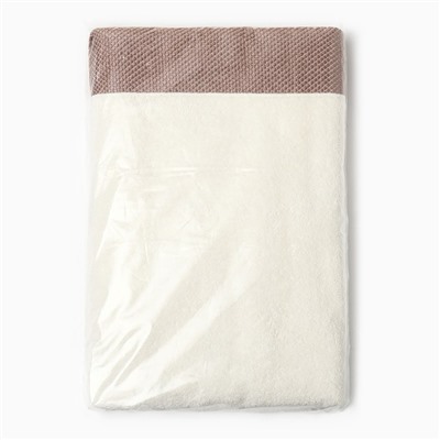 Полотенце махровое Love Life Honey, 70×140 см, хлопок 100%, молочное