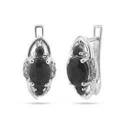 Серьги из серебра сапфир, Алесса