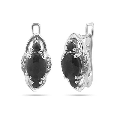 Серьги из серебра сапфир, Алесса
