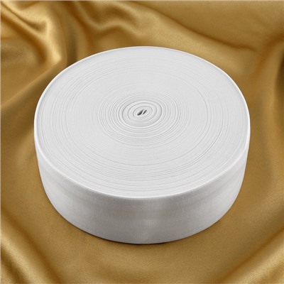 Резинка вязаная, 70 мм, 40±2 м, белая