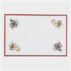 Салфетки сервировочные Доляна «Московский мишка», 4 шт., новогодние, 45×30 см