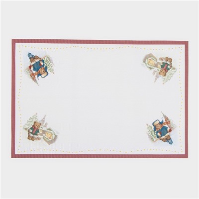 Салфетки сервировочные Доляна «Московский мишка», 4 шт., новогодние, 45×30 см