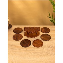 Подставка под горячее «Цветок», набор 6 шт., 14×10×6 см, дерево шишам