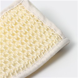 Мочалка-лента для тела массажная Доляна, 70×10 см, бежевая