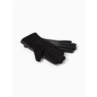 Перчатки женские, безразмерные, с утеплителем, цвет чёрный
