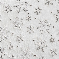 Плед «Этель. Серебряные снежинки», 150×200 см, корал-флис