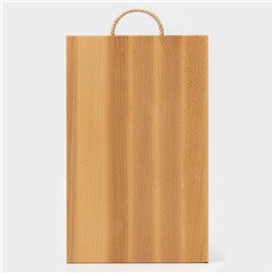 Доска разделочная деревянная с верёвочной ручкой Magistro , 40×24×1,2 см, дуб