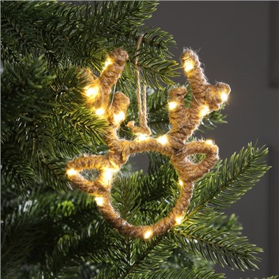 Светодиодная фигура «Олень» 14×11×1 см, 20 LED, батарейки AG13×3 (в комплекте), свечение теплое белое
