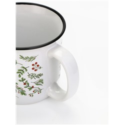 Кружка керамическая, новогодняя «Листья», 450 мл