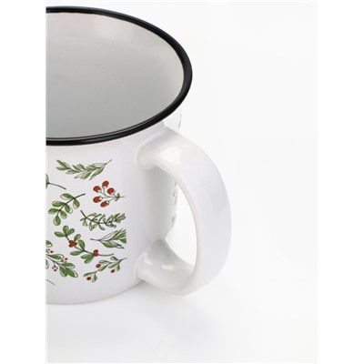 Кружка керамическая, новогодняя «Листья», 450 мл