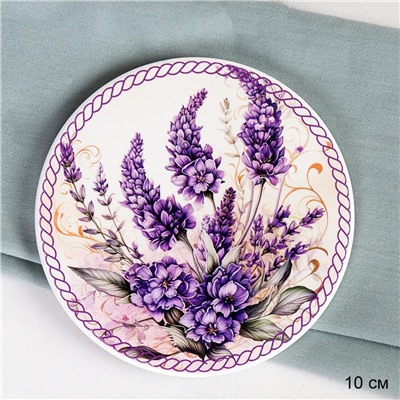 Подставка под горячее, кружку 10 см Лаванда / КD024 /уп 144/