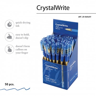 Ручка шариковая 0.38 мм "CrystalWrite" синяя 20-0404/01 Bruno Visconti