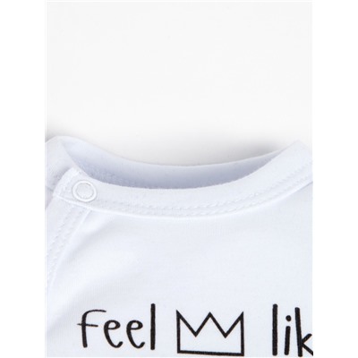 Боди детское «Крошка Я» Little Boss, рост 86-92 см, белое