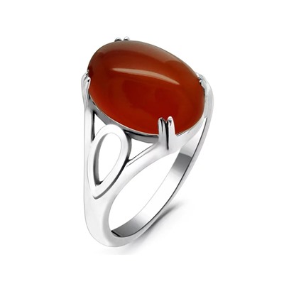 Кольцо из серебра сердолик, МЦВ224
