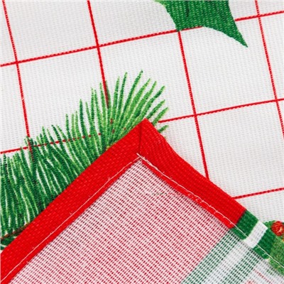 Скатерть новогодняя «Доляна» New Year 146×220 см, 100% хлопок, рогожка 164 г/м²