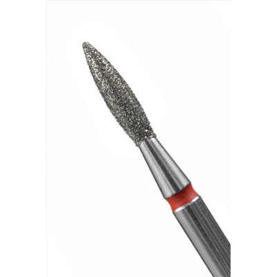Manita Professional Фреза алмазная пламя острое для аппаратного маникюра 856.104.243.080.021 ФАП-2.1-8М, красная насечка, ø 2,1 мм, 5 шт. KRISTALLER, 1231188