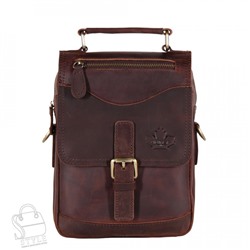 Сумка мужская кожаная 35601Z d.brown Zinimsk
