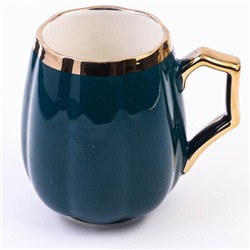 12083 Набор кружек 6 шт 370 мл на подставке 7пр фарфор/металл LR (х6)