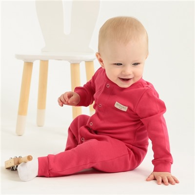 Комбинезон детский MINAKU, рост 56-62 см, малиновый