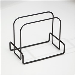 Салфетница Доляна «Демо», 13×8.5×11 см, тёмно-коричневый