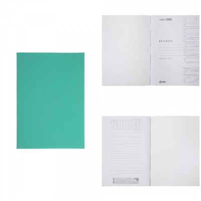 Тетрадь А4  48л клетка soft-touch "SoloMatte. Аквамарин" (092938) Хатбер