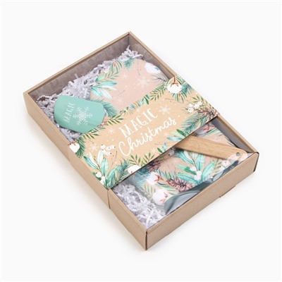 Набор подарочный «Доляна» Magic Christmas, варежка-прихватка, лопатка силикон