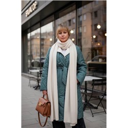 Зимняя куртка пальто с меховым воротником арт.2815 (Бирюзовый)