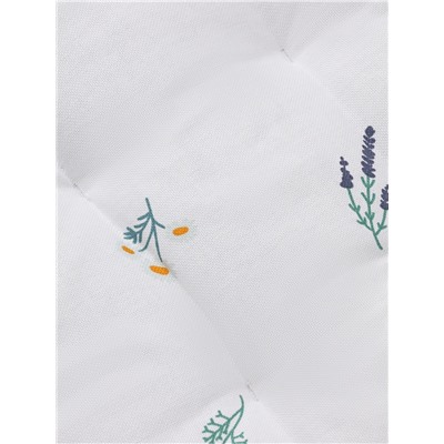 Подушка на стул «Этель. Полевые цветочки», 42×42×7 см, белая