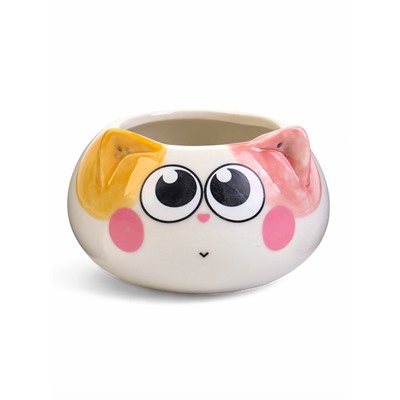 Декоративный горшок для цветов «Котёнок», 200 мл, 8.7×5.8×6 см, керамика, МИКС, Greengo