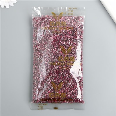 Бисер стекло 9/0 «Цилиндры. Фуксия» двухцветный, не выцветает 450 г