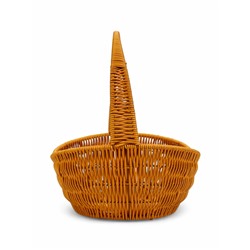 Корзина плетёная для хранения, 34×26×14 см, ручка h=20 см, коричневая