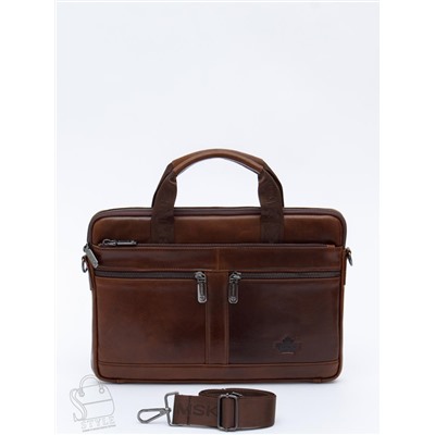 Портфель мужской кожаный 33773Z coffee Zinimsk