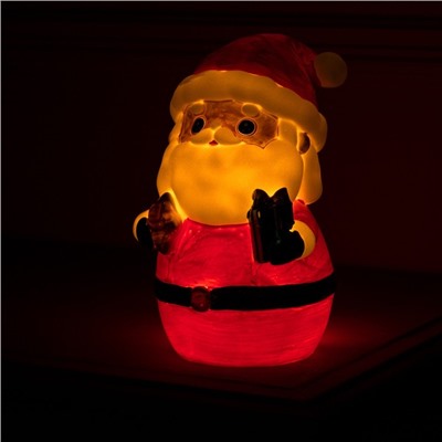 Светодиодная фигура «Дед Мороз» 8×19×8 см, пластик, батарейки LR44×3 (в комплекте), свечение тёплое белое