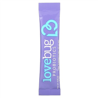 LoveBug Probiotics, Tiny Tummies, пробиотики и пребиотики для детей для ежедневного приема, от 6 до 12 месяцев, 4 миллиарда КОЕ, 30 отдельных порционных стиков по 1,5 г (0,05 унции)