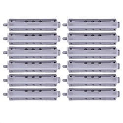 Dewal Коклюшки прямые для волос короткие, 16 мм, 12 шт., серый 3298