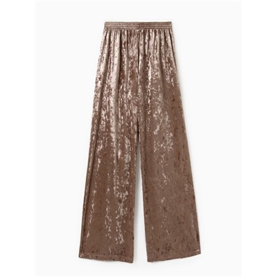 Брюки домашние женские KAFTAN Velvet, размер 44-46, кофейные