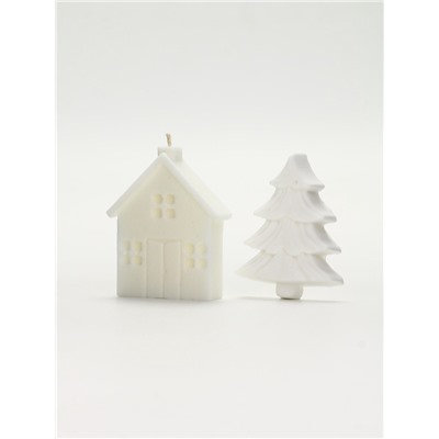 URAL LAB Минимал НГ Набор фигурное мыло елка и фигурная свеча дом