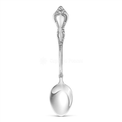 Ложка чайная из серебра с чернением - 13,5 см 02-002