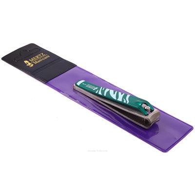 Mertz Книпсер для ногтей с цветной ручкой матированный A474, 8 см 4018