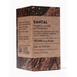 Парфюмерная вода женская Vegan Love Studio Santal, 50 мл (по мотивам Santal 33 (Le Labo)