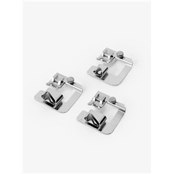 Набор лапок для швейной машины, подрубочные, 13/19/22 мм, для двойной подгибки, 3 шт.