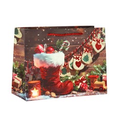 Пакет подарочный 18х24х8.5 / 362-61-S /уп 12/720/ микс Новый год