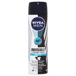 Дезодорант Спрей NIVEA MEN Антиперспирант Невидимый на черном и белом Extra/ Fresh 150 мл (85388/85974)