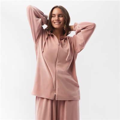 Костюм женский (толстовка, брюки) KAFTAN Plushy, размер 40-42, розовый