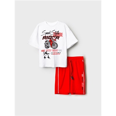 Комплект трикотажный для мальчиков: фуфайка (футболка), шорты