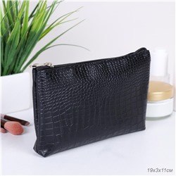 Косметичка 19х3х11 см / IU-28 /уп 500/черная