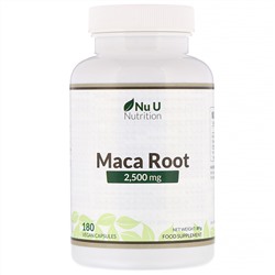 Nu U Nutrition, Корень маки, 2500 мг, 180 растительных капсул
