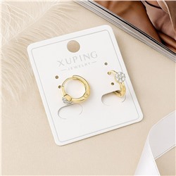 Серьги коллекция "Xuping" покрытие позолота, вставка: фианиты, арт.004.077